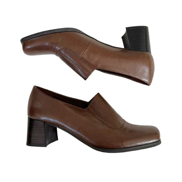 Franco Sarto Women's Sz 9.5 Brown Randy Block Heel Slip-on Booties - Picture 8 of 12